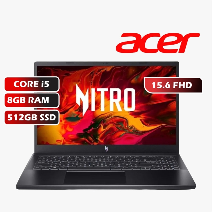 LAPTOP ACER NITRO V 15 ANV15-51-51H9 CORE I5-13420H/8GB RAM/512GB SSD/RTX4050 6GB/15.6FHD/WIN 11