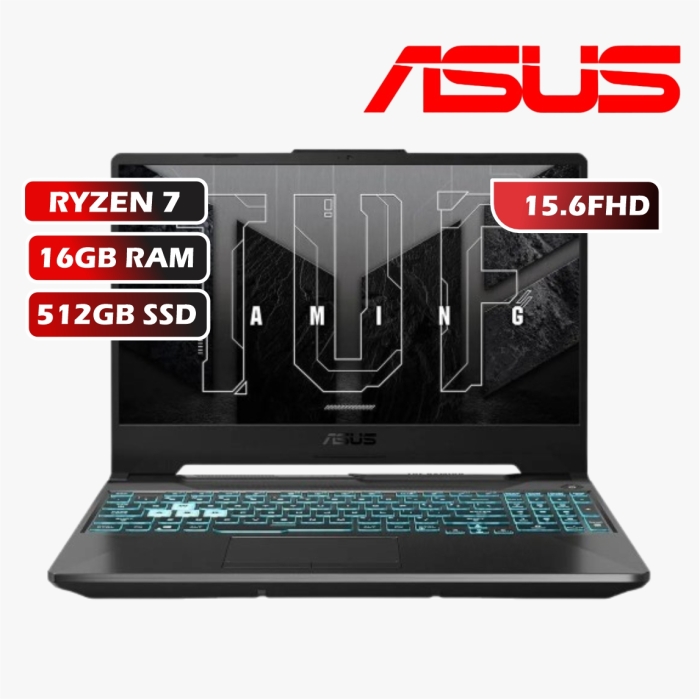 LAPTOP ASUS TUF FA506NCG-HN187W AMD RYZEN 7-7445HS/16GB RAM/512GB SSD/RTX3050 6GB/15.6FHD/WIN 11