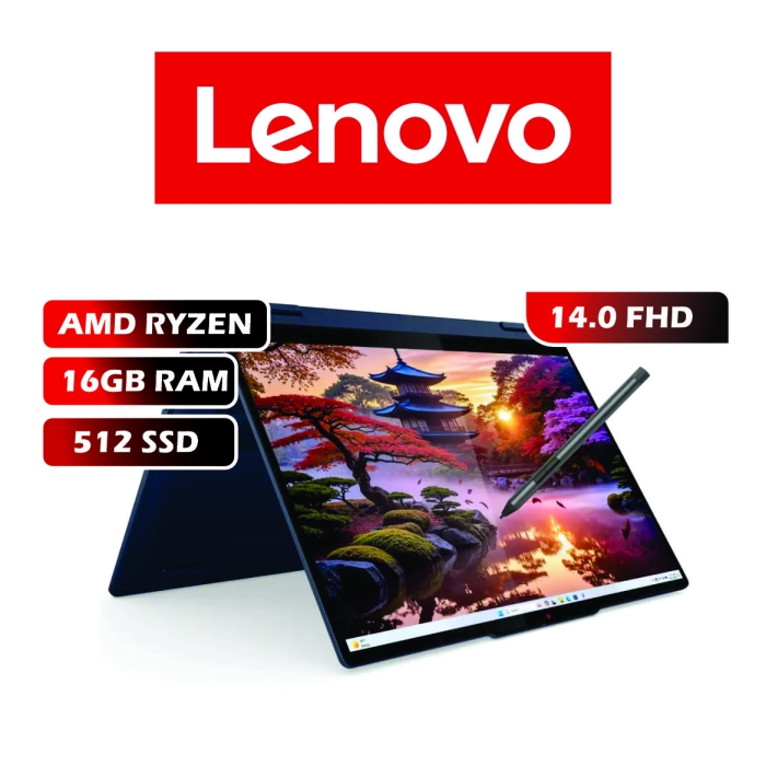 LAPTOP LENOVO IDEAPAD 5 14AHP9 AMD RYZEN 7-8845HS/16GB RAM/512GB SSD/TOUCH 360°/14.0 FHD/WIN 11