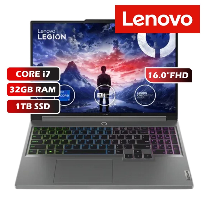LAPTOP LENOVO LEGION 5 16IRX9 CORE I9-14900HX/32GB RAM/1TB SSD/RTX4060 8GB/16.0FHD/WIN 11