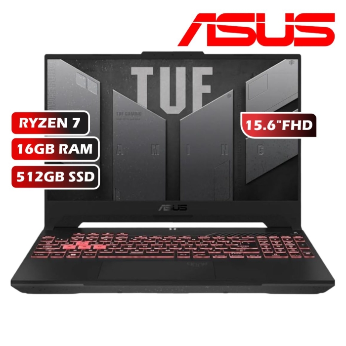 LAPTOP ASUS TUF FA507NUR-LP037W AMD RYZEN 7-7435HS/16GB RAM/512GB SSD/RTX4050 6GB/15.6FHD/WIN 11